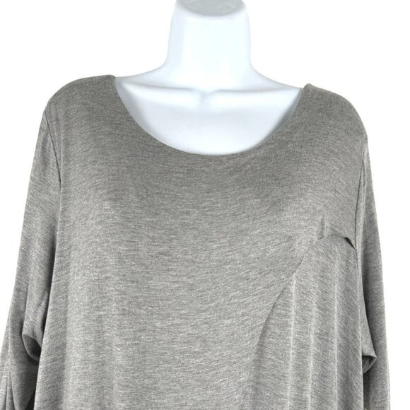 Soft Surroundings Alexandra Jersey Dress 1X Gray Asymmetric NWT DR-1613 - Picture 3 of 9